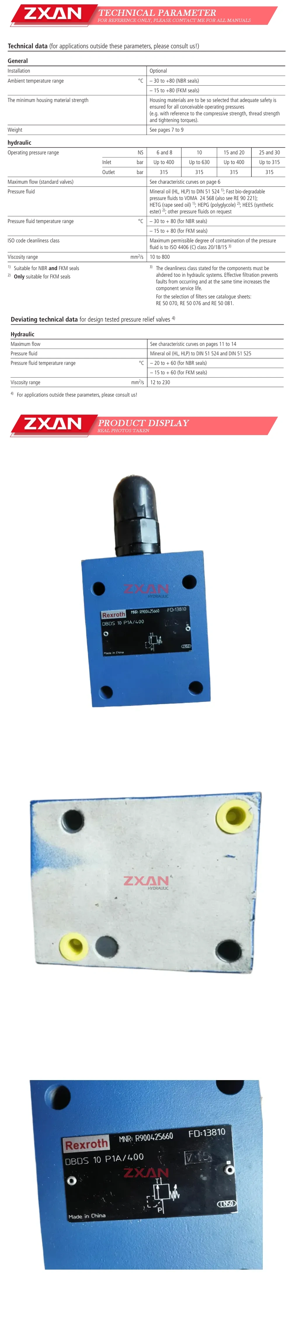 Rexroth R900425660 DBDS 10 P1A/400 Description