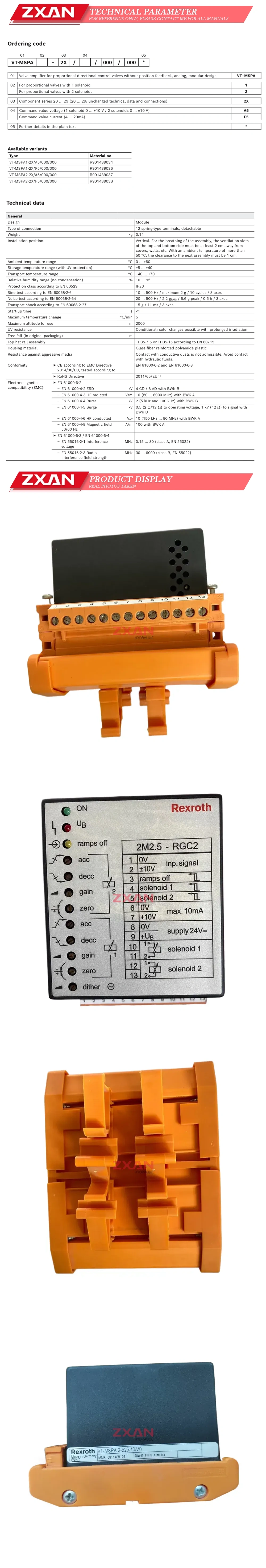 Rexroth VT-MSPA 2-525-10/V0 0811405106 Description