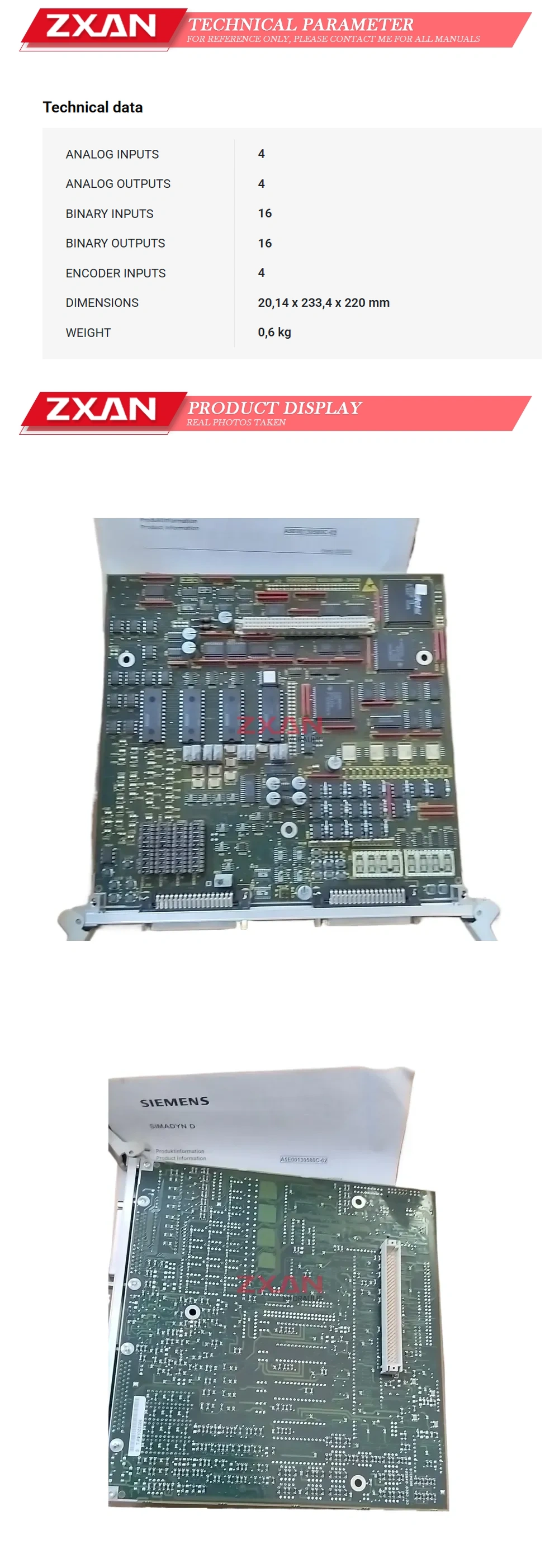 SIEMENS 6DD1606-3AC0 Description