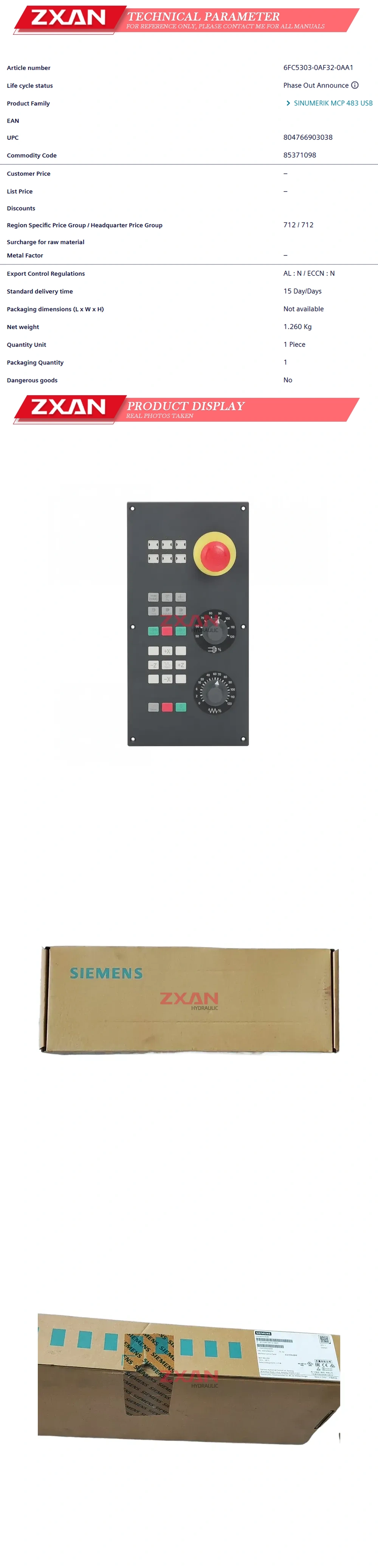 SIEMENS 6FC5303-0AF32-0AA1 Description