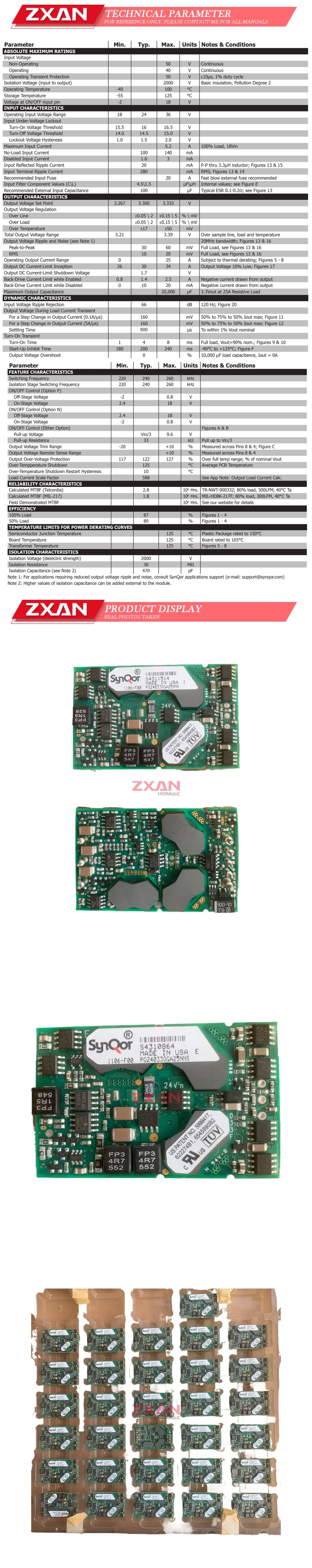 SYNQOR PQ24033QGA25NNS Description
