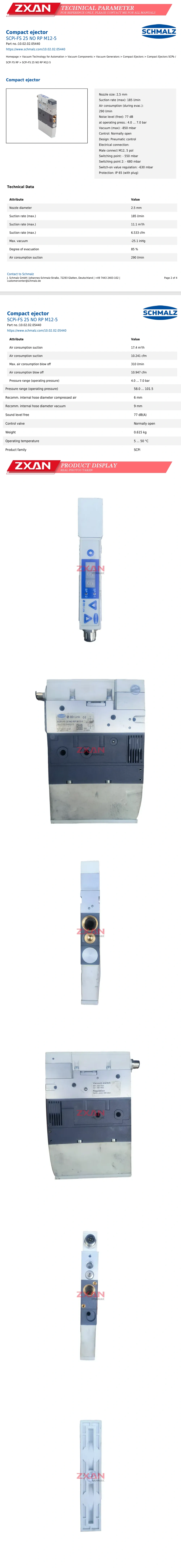 Schmalz SCPi-FS 25NO RP M12-5 Description
