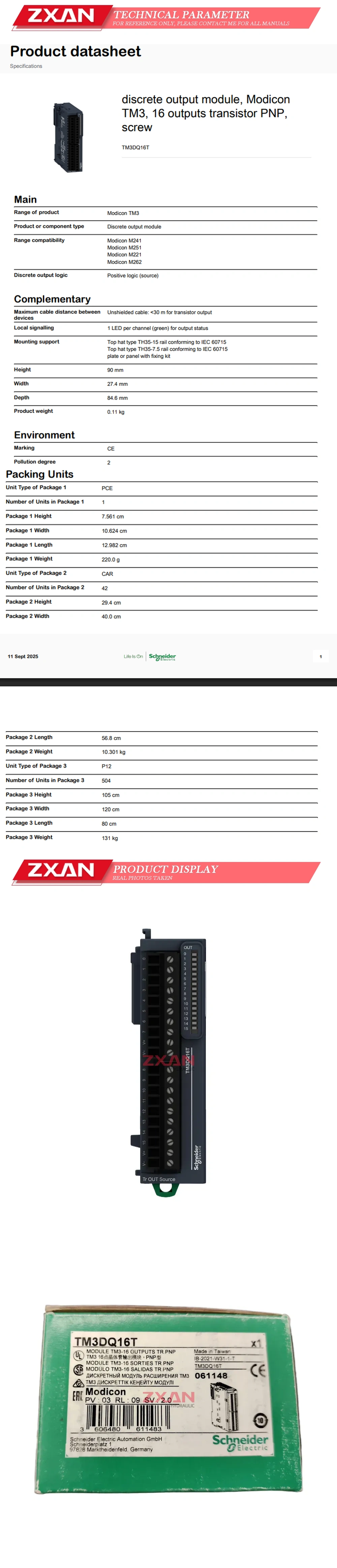 Schneider TM3DQ16T Description