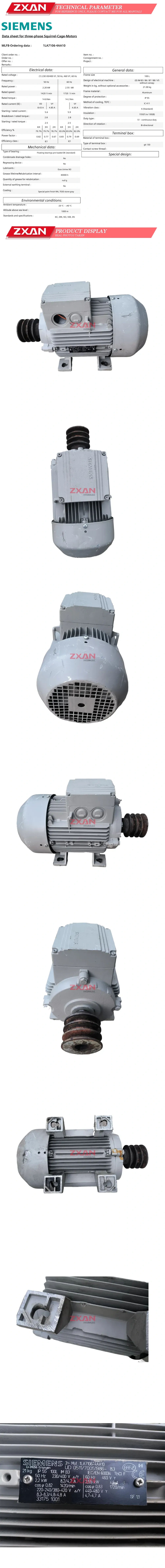 Siemens 1LA7106-4AA10 Description