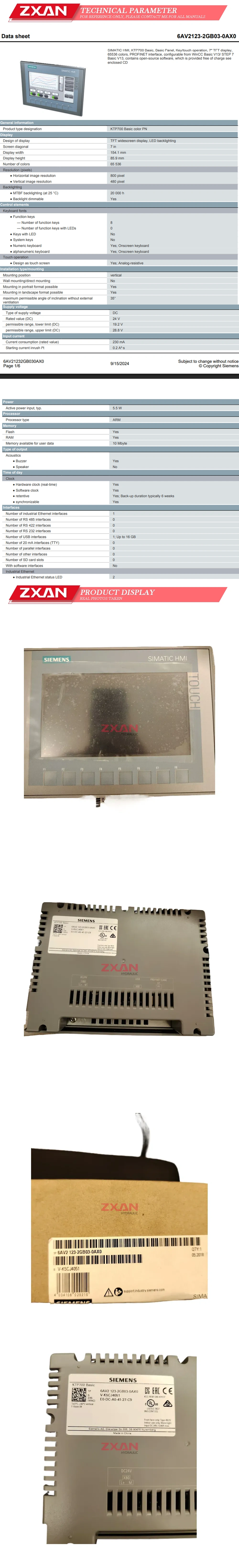 Siemens 6AV2 123-2GB03-0AX0 Description