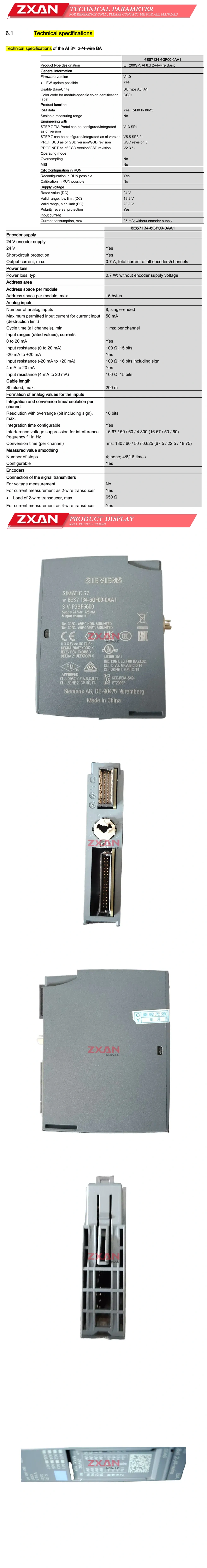 Siemens 6ES7 134-6GF00-0AA1 Description