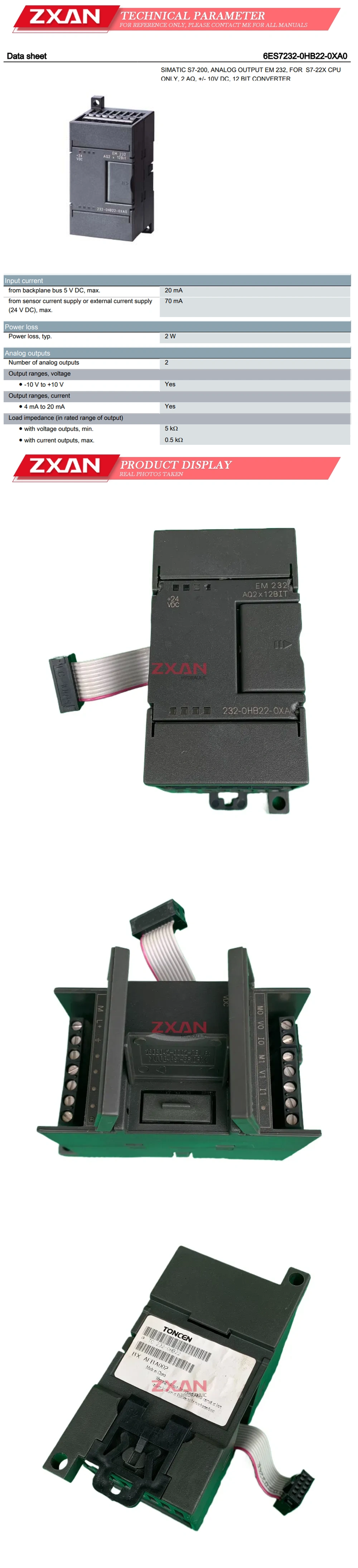 Siemens 6ES7232-0HB22-0XA0 Description