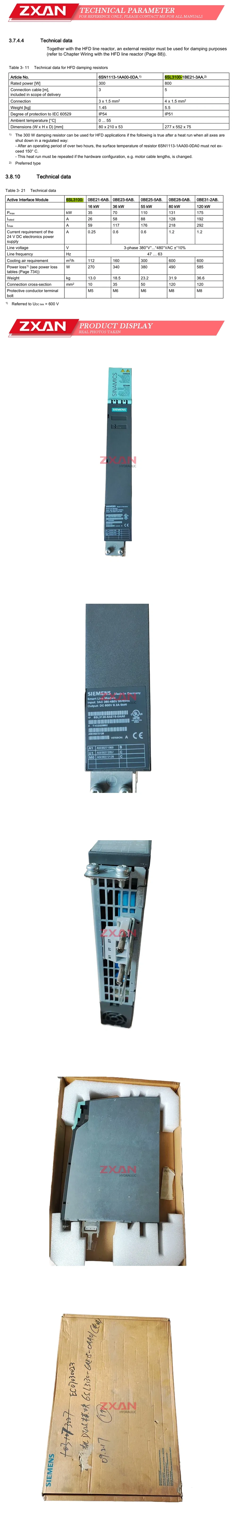 Siemens 6SL3130-6AE15-0AA0 Description