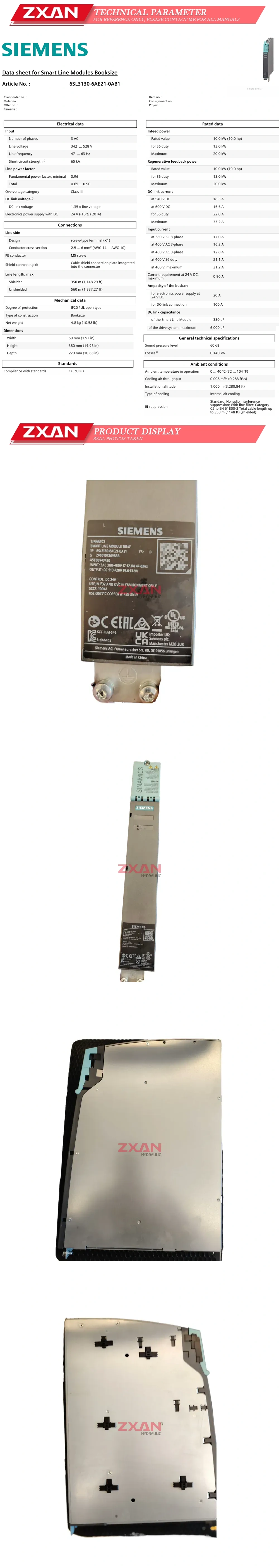 Siemens 6SL3130-6AE21-0AB1 Description