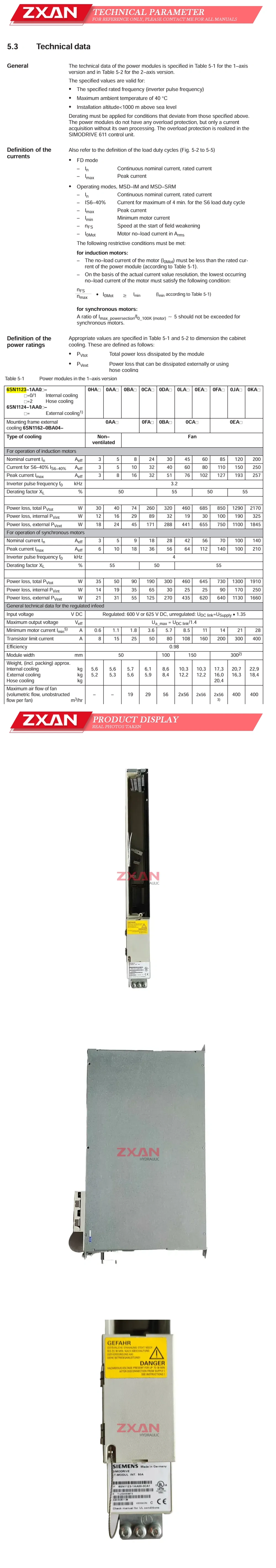 Siemens 6SN1123-1AA00-0CA1 Description