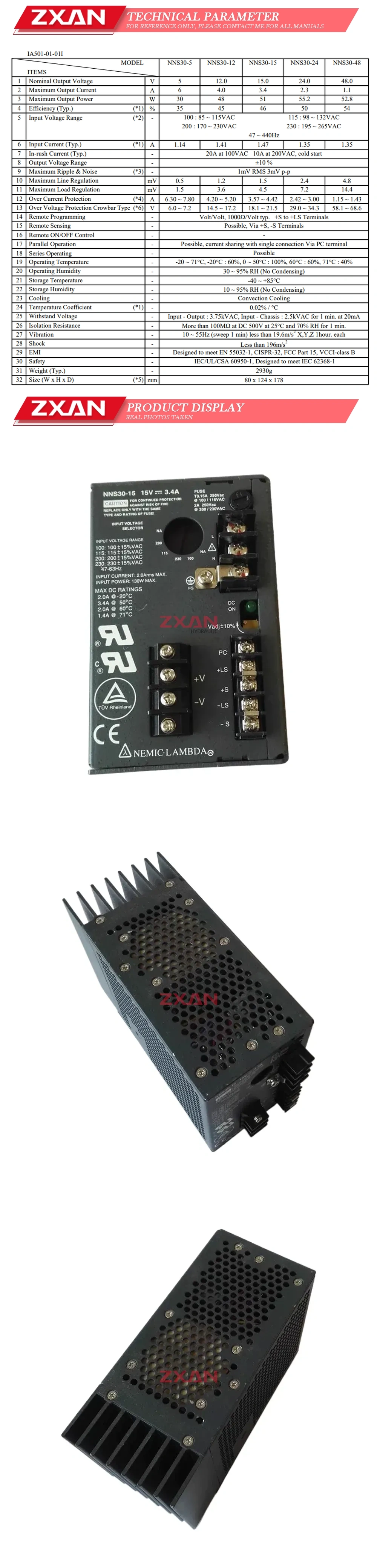 TDK-LAMBDA NNS30-15 Description