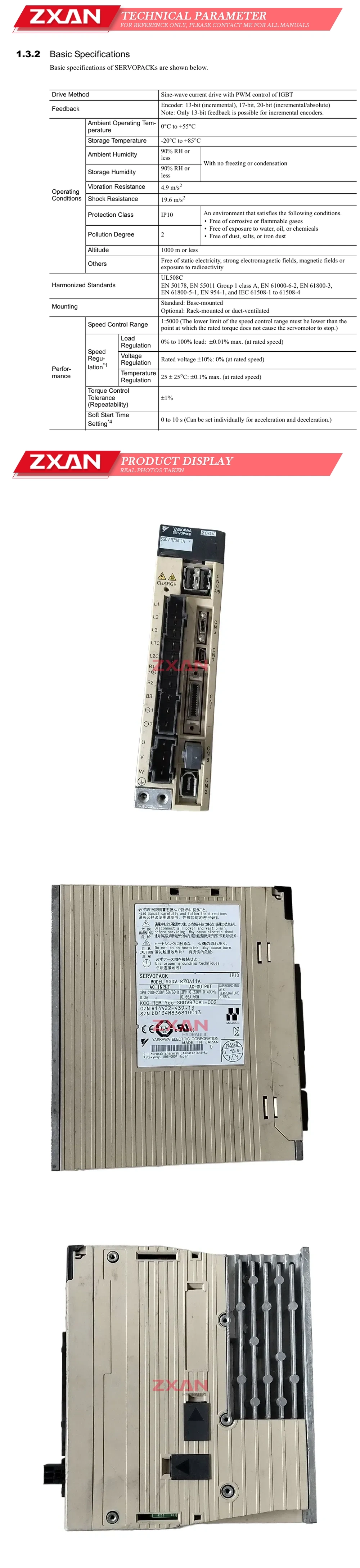 Yaskawa SGDV-R70A11A Description