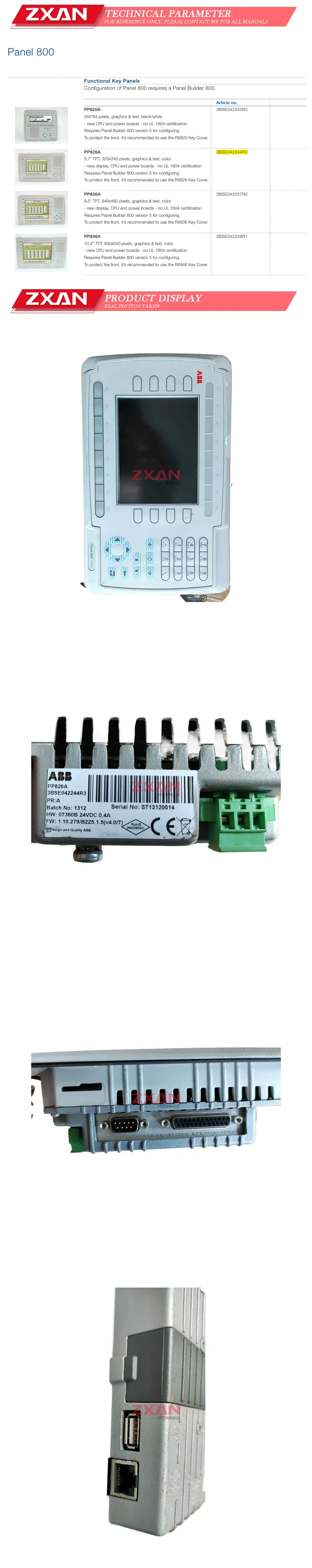 ABB 3BSE042244R3 PP826A Description