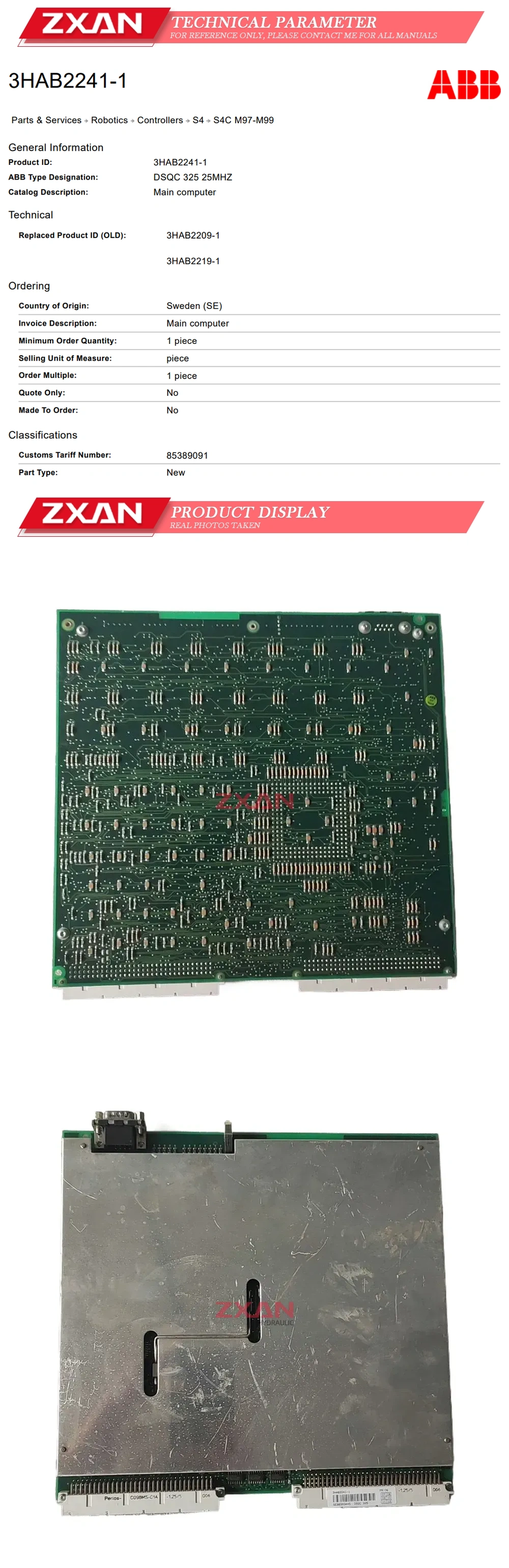 ABB 3HAB2241-1 DSQC325 Description