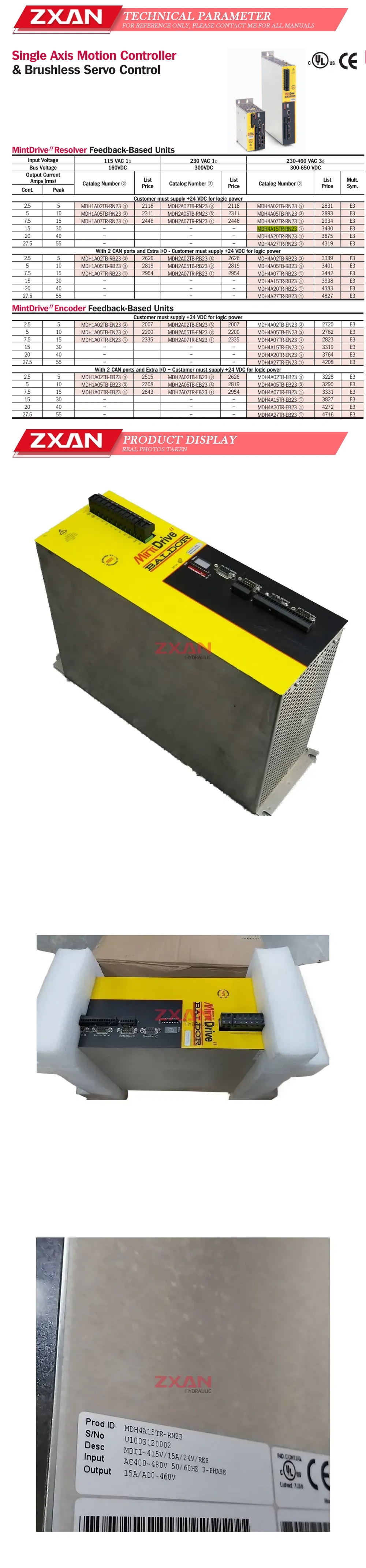BALDOR MDH4A15TR-RN23 Description