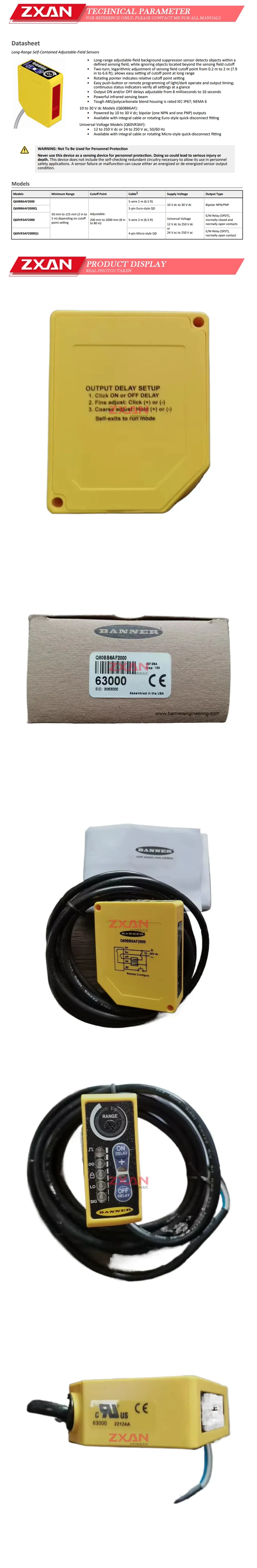 Banner Q60BB6AF2000 Description