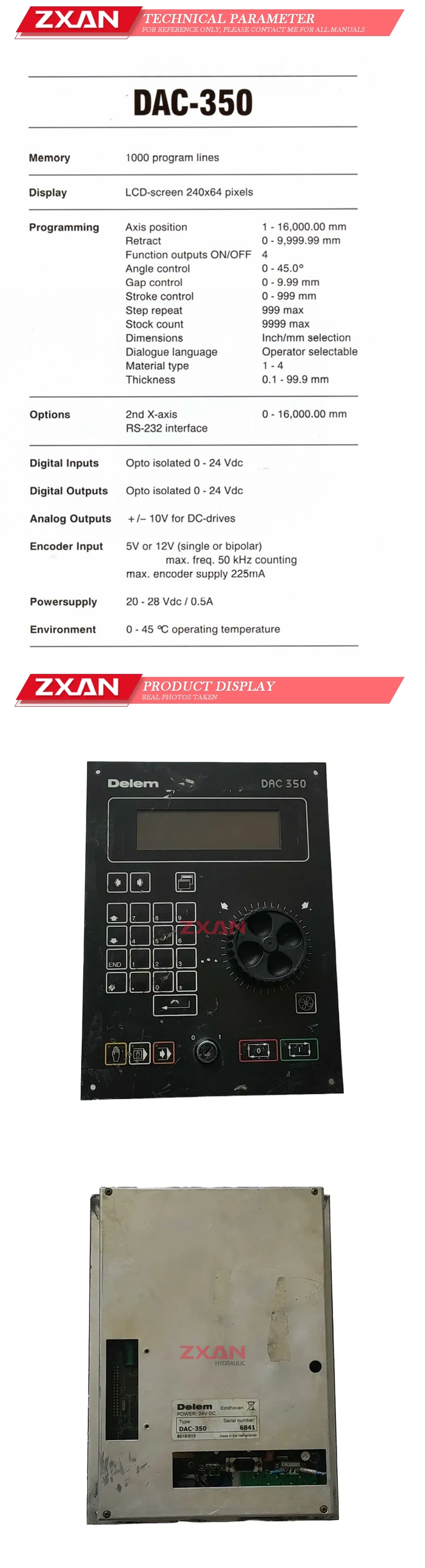 Delem DAC350 Description