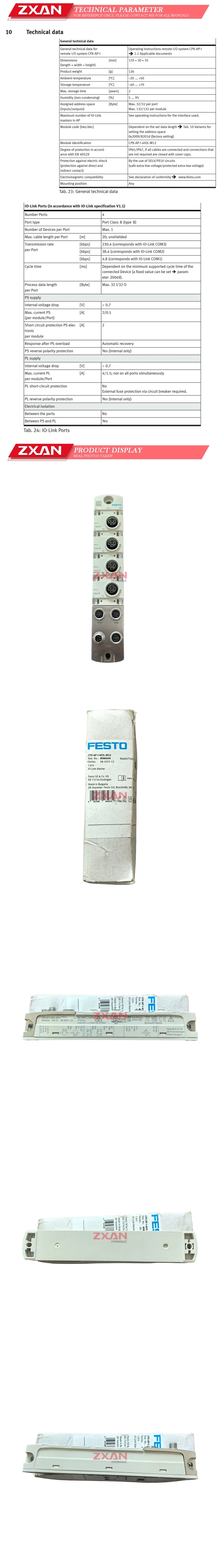 Festo CPX-AP-I-4IOL-M12 Description