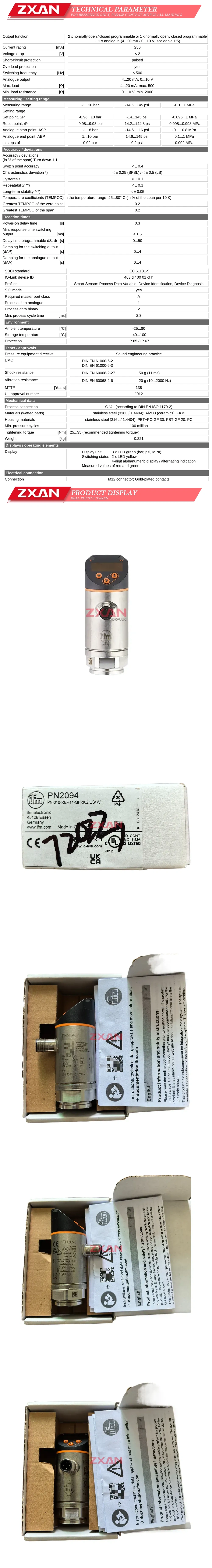 IFM PN2094 Description