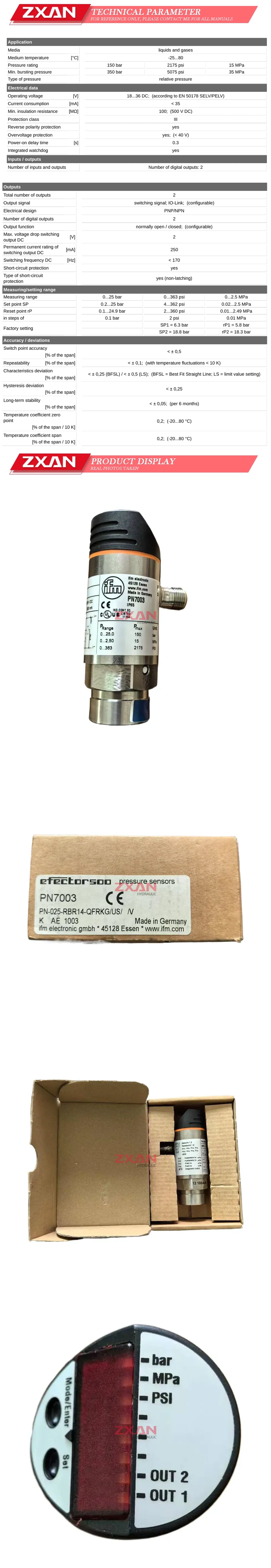 IFM PN7003 Description