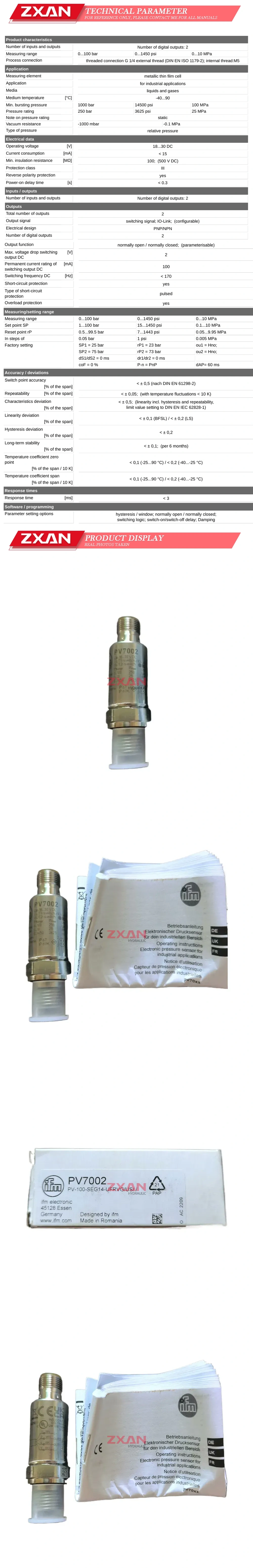 IFM PV7002 Description