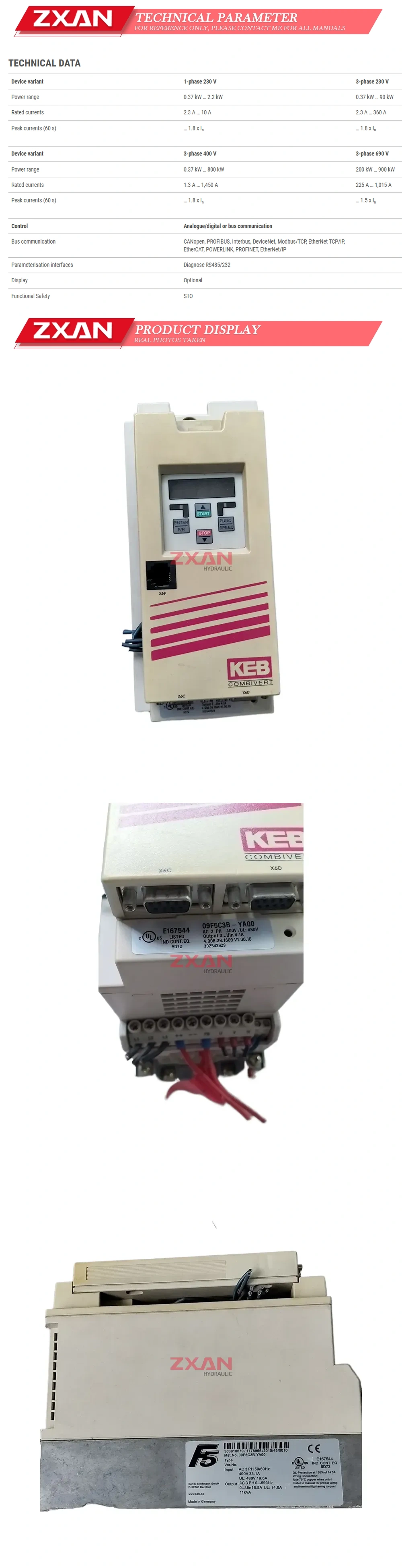 KEB 09F5C3B-YA00 Description