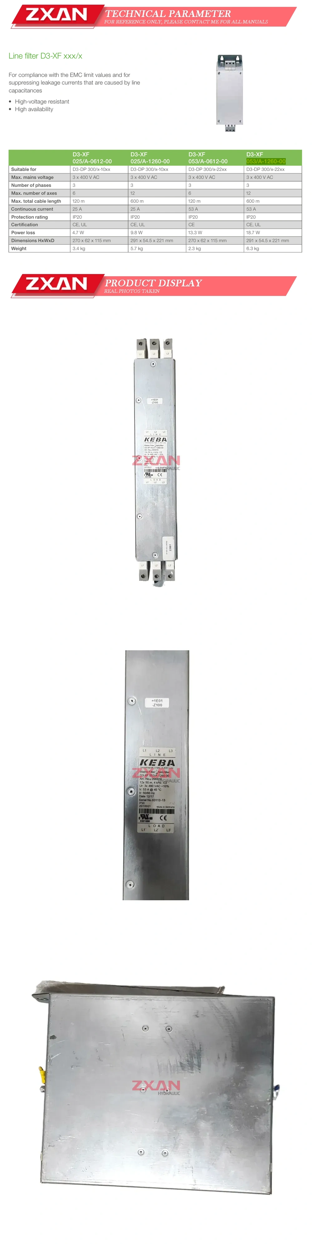 KEBA D3-XF 053/A-1260-00 Description
