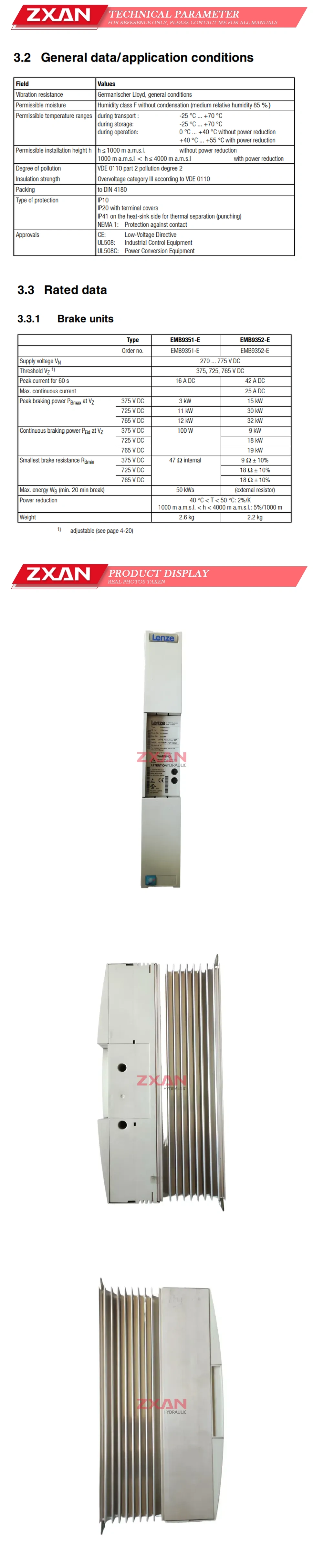 LENZE EMB9352-E Description