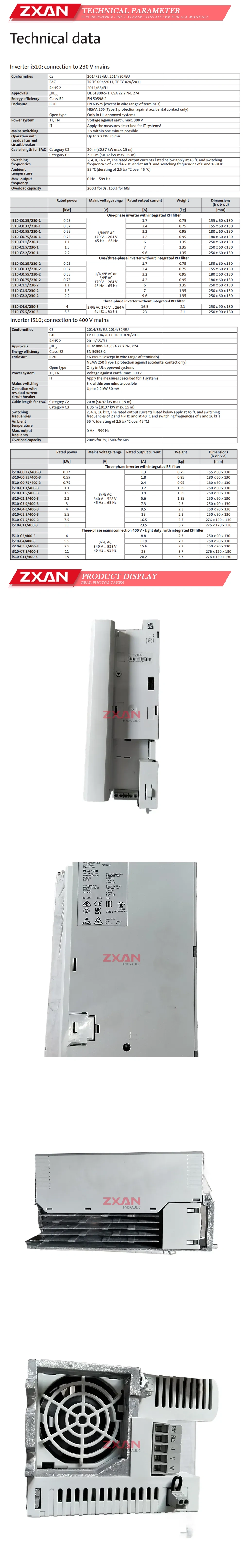 Lenze I5DAE230F10V10000S Description