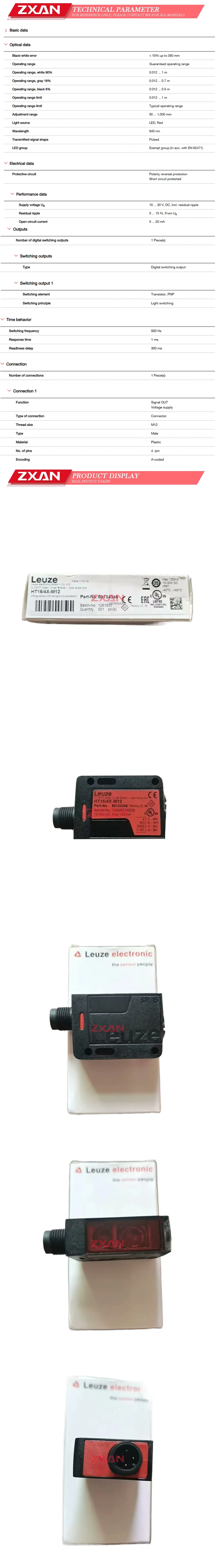 Leuze HT15/4X-M12 Description
