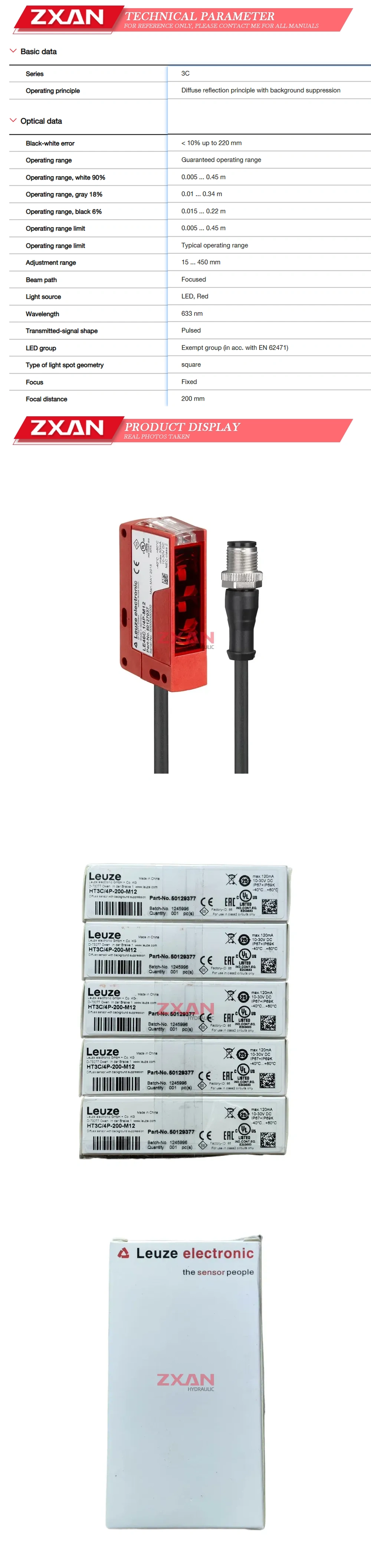 Leuze HT3C/4P-200-M12 Description