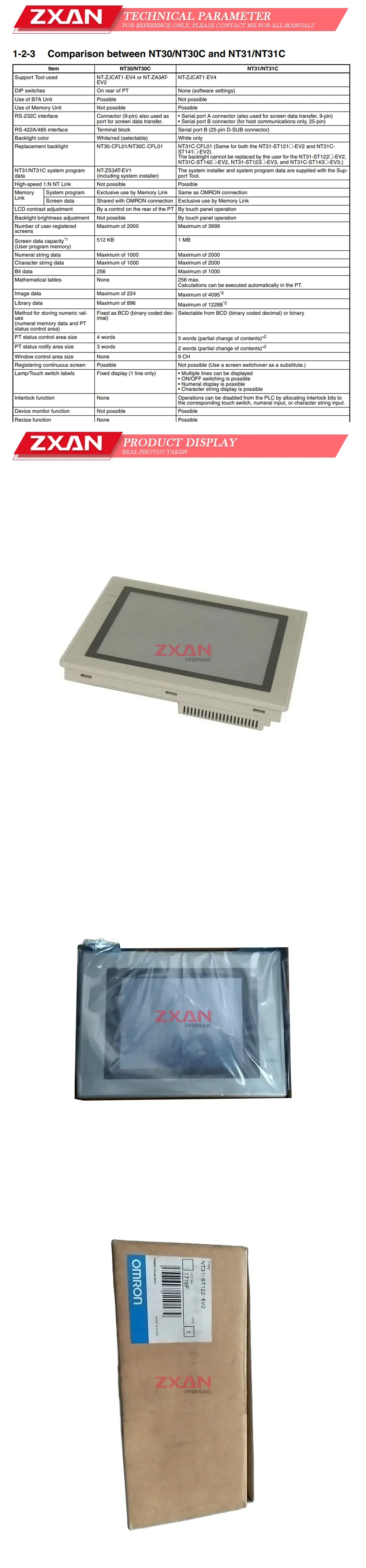 OMRON NT31-ST122-EV2 Description