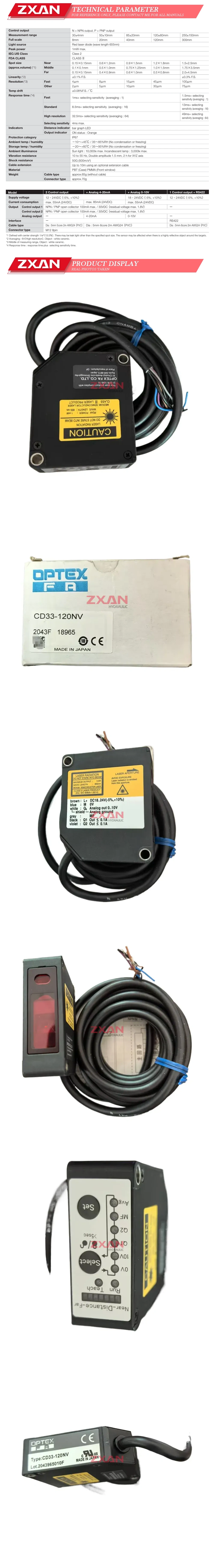 OPTEX CD33-120NV Description
