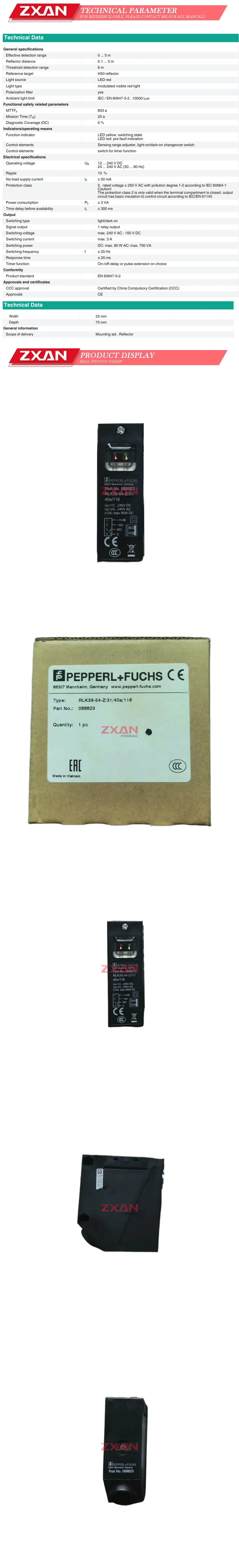 PEPPERL+FUCHS RLK39-54-Z/31/40a/1 Description