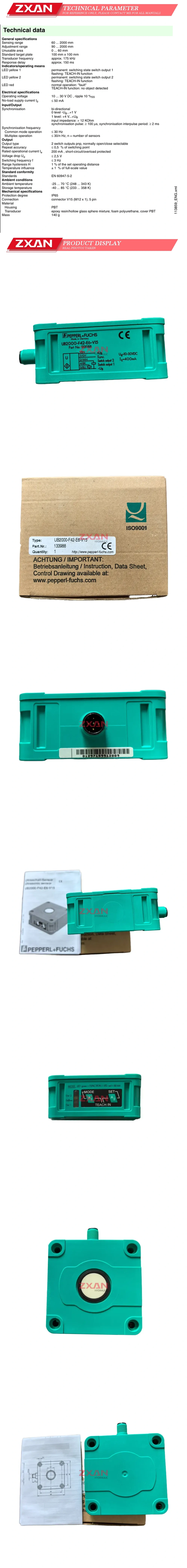 PEPPERL+FUCHS UB2000-F42-E6-V15 Description