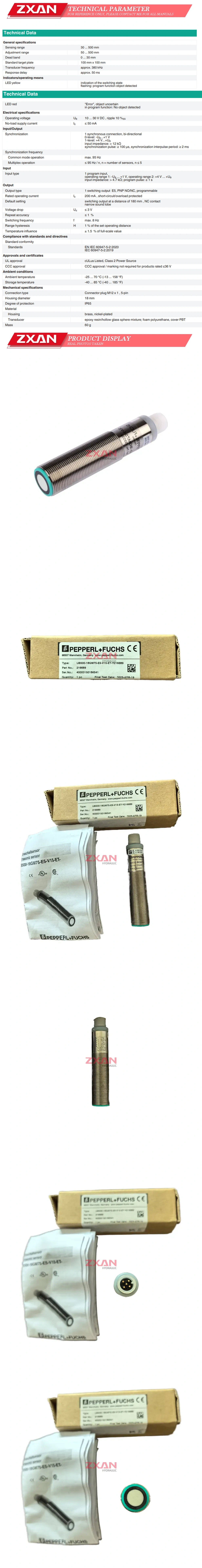 PEPPERL+FUCHS UB500-18GM75-E5-V15-ET-Y216689 Description