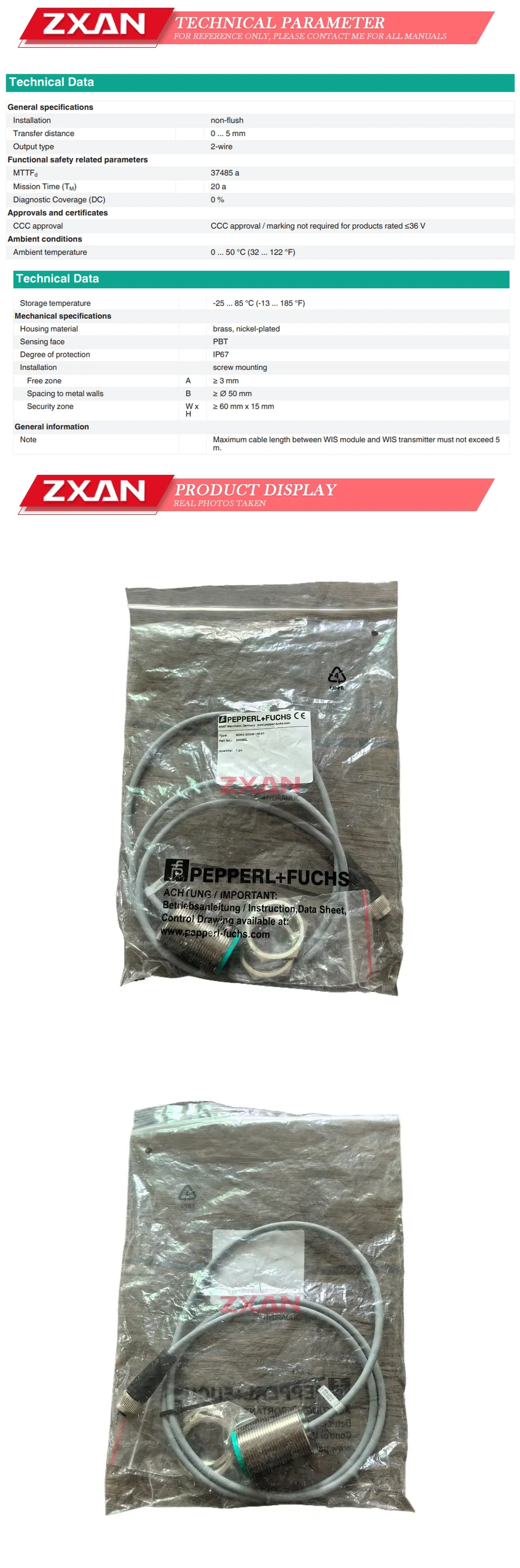 Pepperl+Fuchs DNS5-30GM-1M-V1 Description
