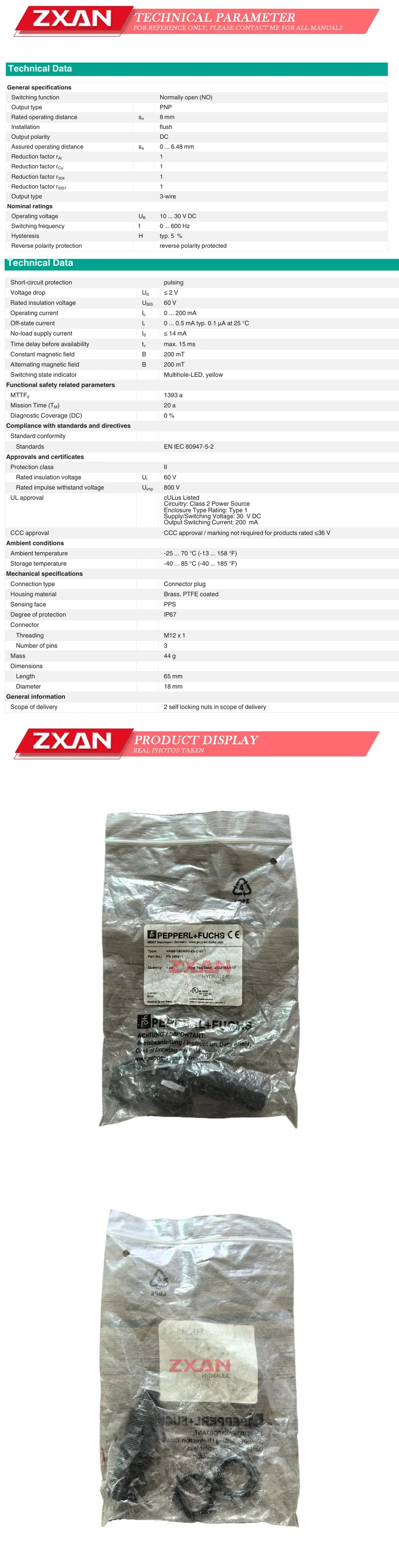 Pepperl+Fuchs NRB8-18GM50-E2-C-V1 Description