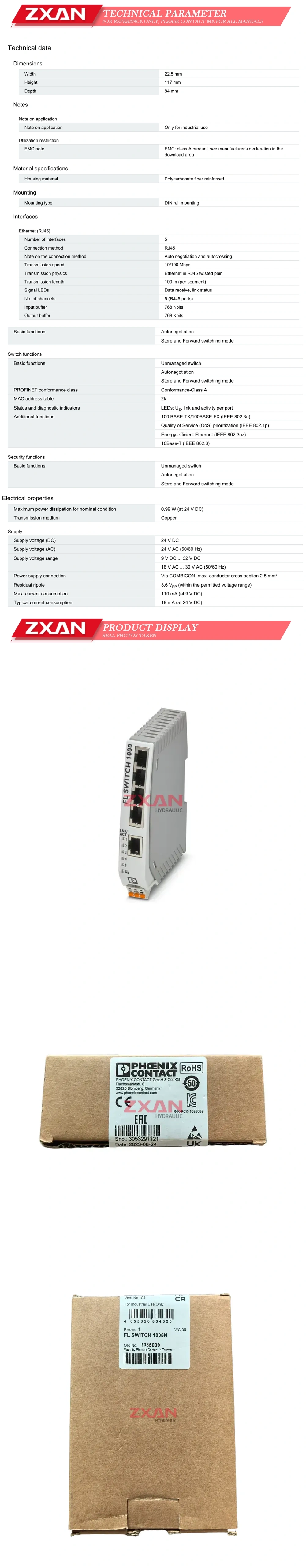 Phoenix Contact FLSWITCH 1005N Description
