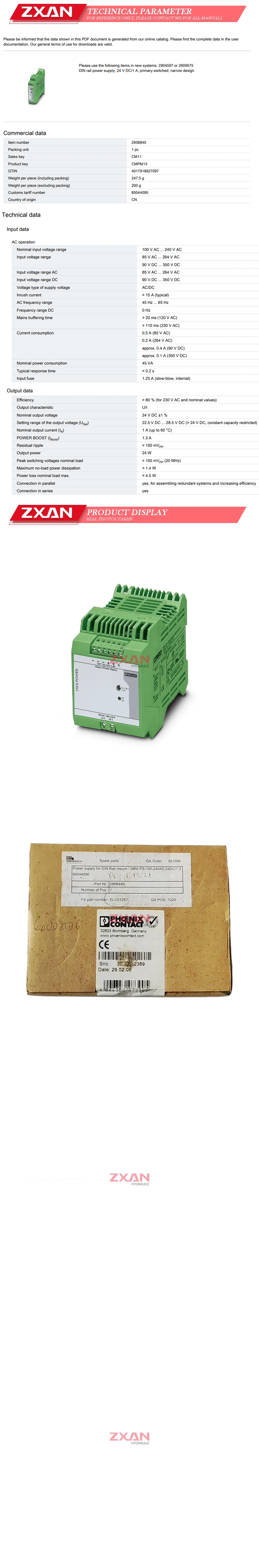 Phoenix MINI-PS-100-240AC/24DC Description