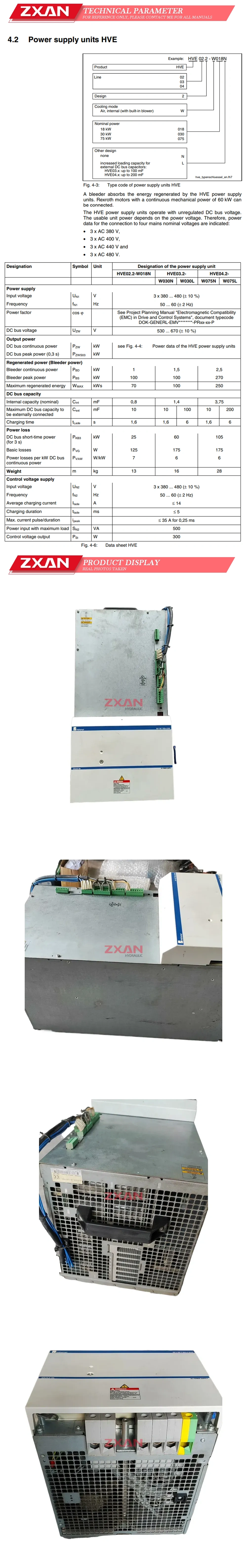 REXROTH R911190002 HVE04.2-W075N Description