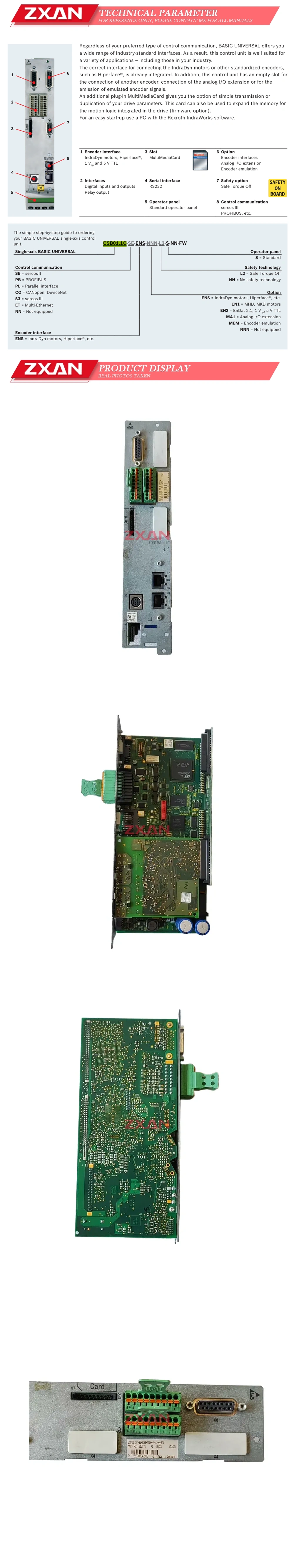 Rexroth R911313871CSB01.1C-S3-ENS-NNN-NN-S-NN-FW Description