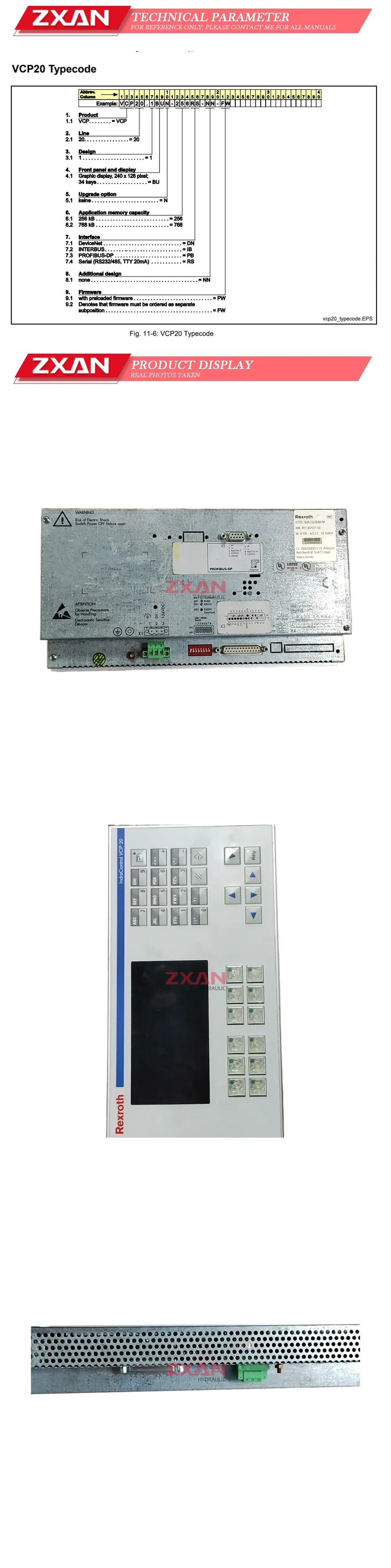 Rexroth VCP20.1BUN-256PB-NN-PW Description