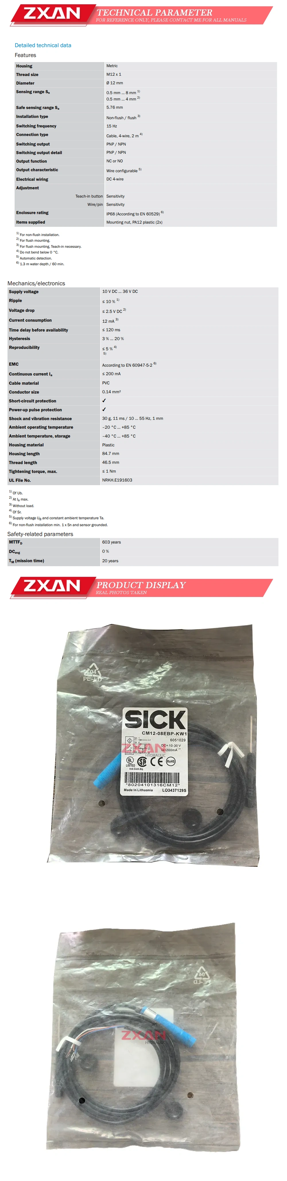 SICK CM12-08EBP-KW1 Description