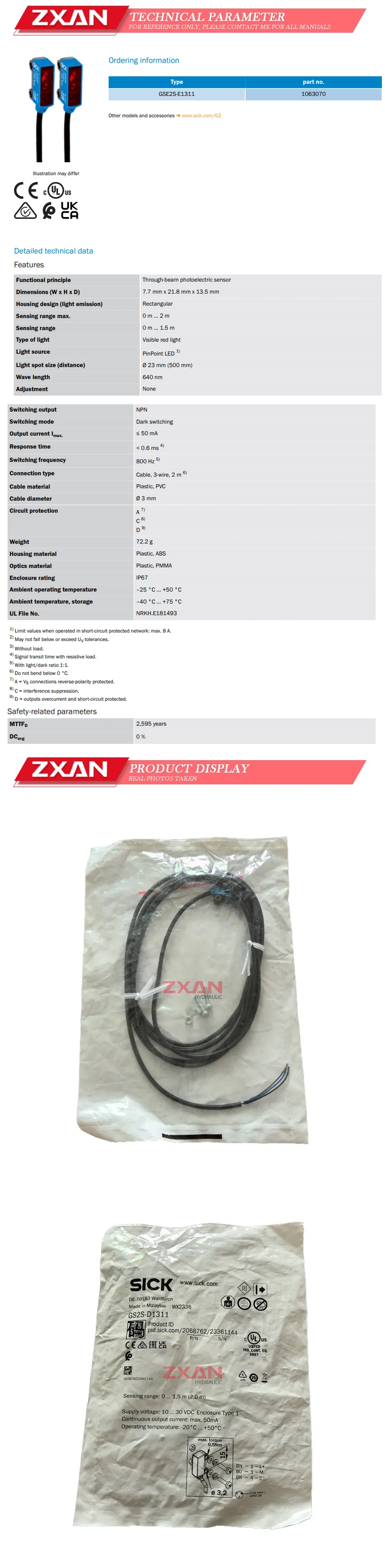 SICK GS2S-D1311 Description