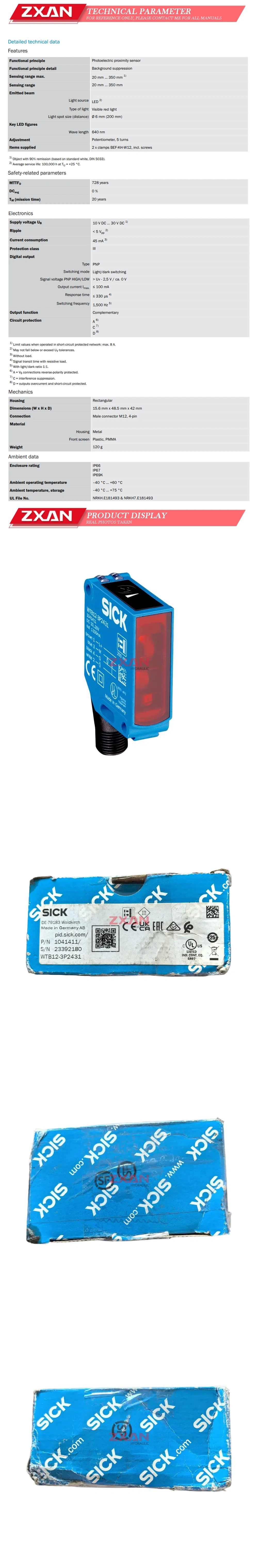 SICK WTB12-3P2431 Description
