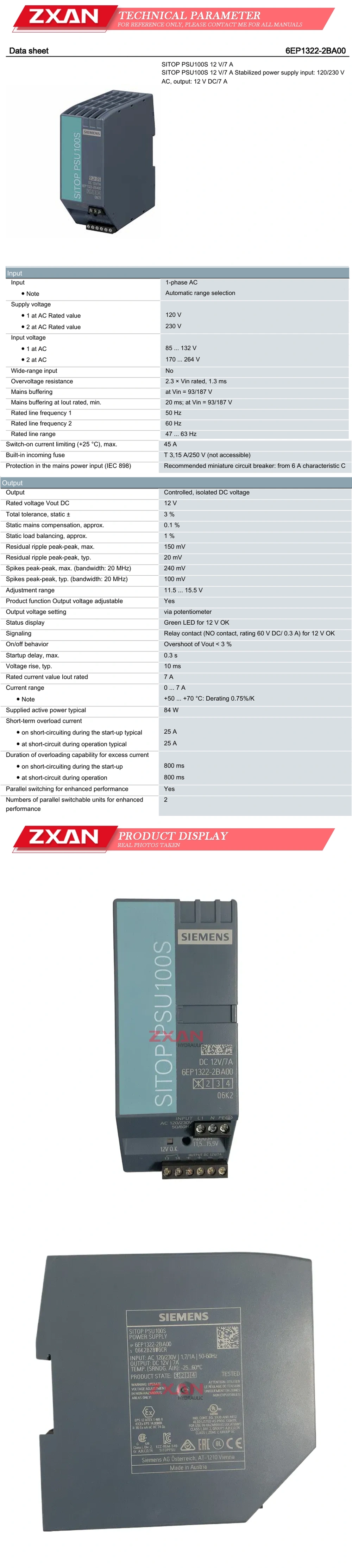 SIEMENS 6EP1322-2BA00 Description
