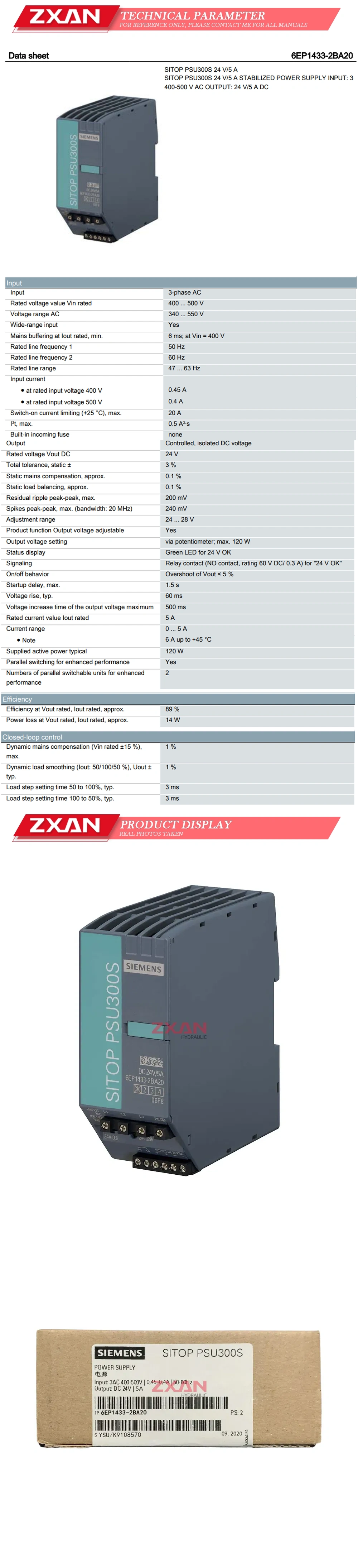 SIEMENS 6EP1433-2BA20 Description