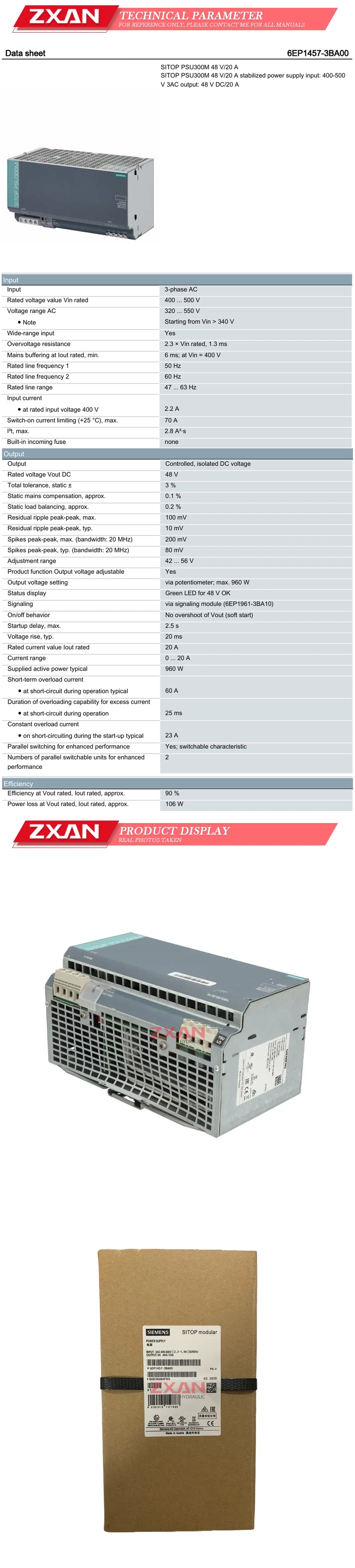 SIEMENS 6EP1457-3BA00 Description