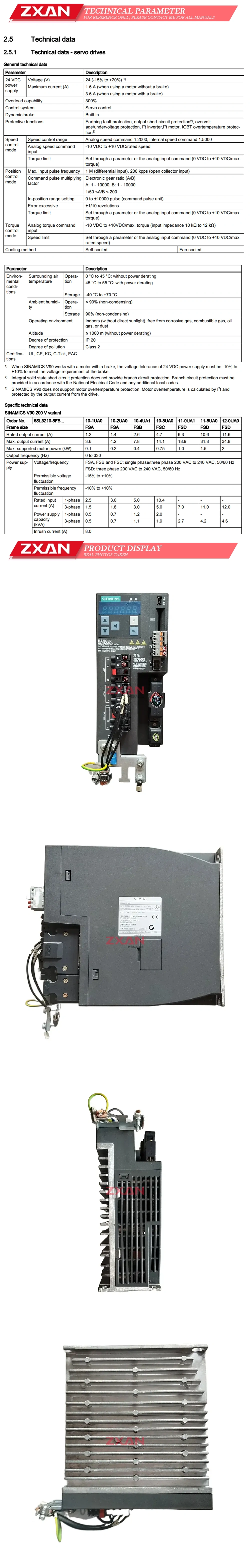 SIEMENS 6SL3210-5FE11-0UA0 Description
